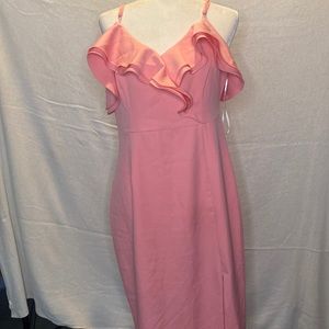 Pink Lulus ruffle Dress